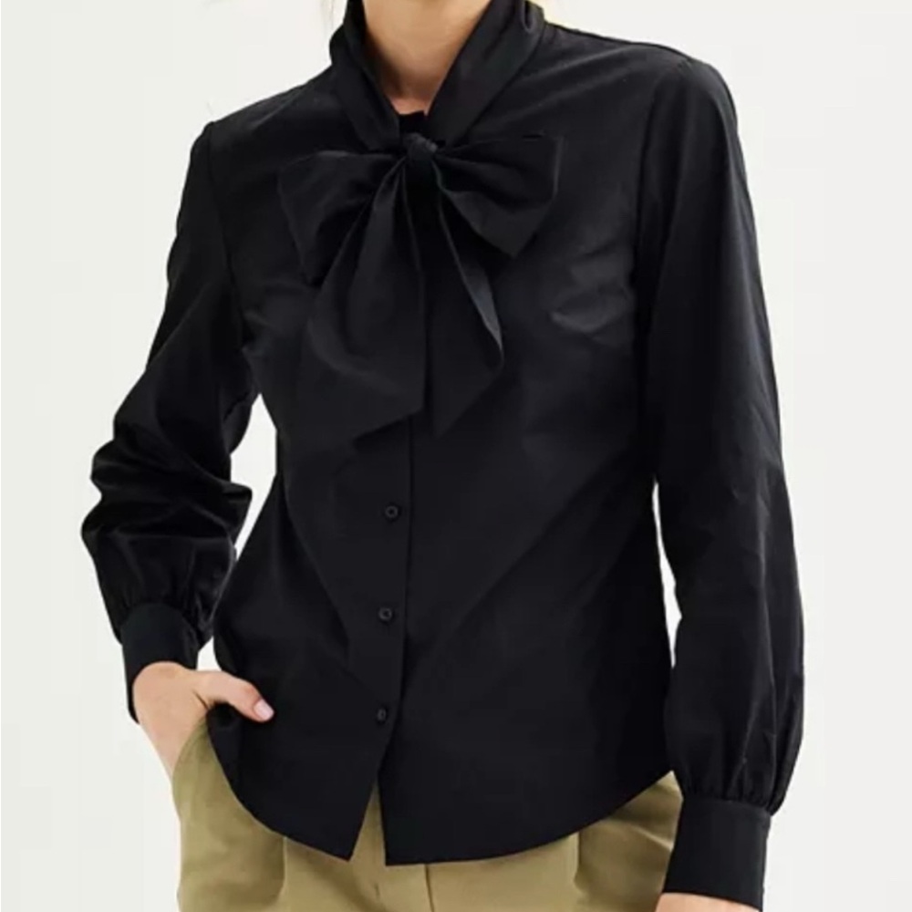 Nine West Women's Black Button Down Shirt